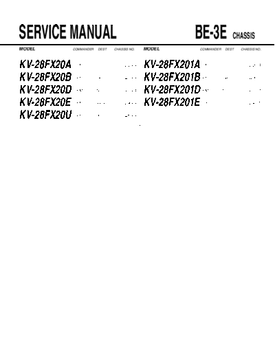 Sony CHASSIS BE-3E KV28FX20  Sony SONY CHASSIS BE-3E KV28FX20.pdf