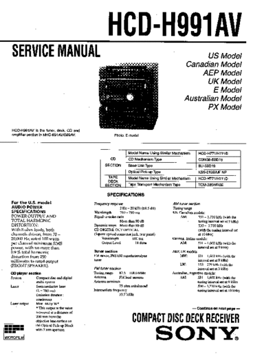 Sony HCD-H991AV   9960537-11  Sony SONY HCD-H991AV   9960537-11.pdf