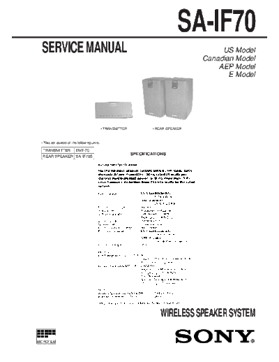 Sony SA-IF70  Sony SONY SA-IF70.pdf