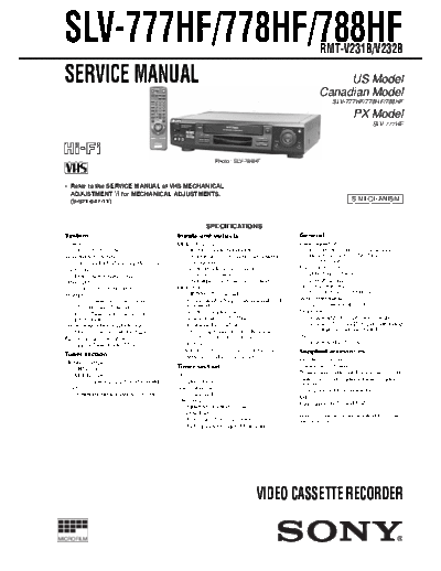 Sony SLV-777,778,788  Sony SONY SLV-777,778,788.pdf