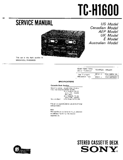 Sony TC-H1600  Sony SONY TC-H1600.pdf