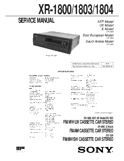 Sony XR-1800(1)  Sony SONY XR-1800(1).pdf