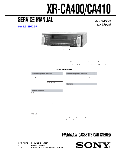 Sony XRCA400 CA410  Sony SONY XRCA400_CA410.pdf