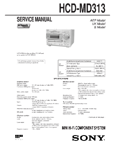 Sony HCD-MD313  Sony SONY_HCD-MD313.pdf