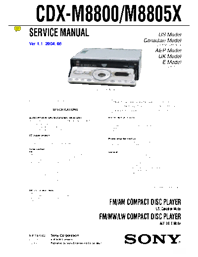 Sony CDX-M8800-8805X  Sony Sony CDX-M8800-8805X.pdf