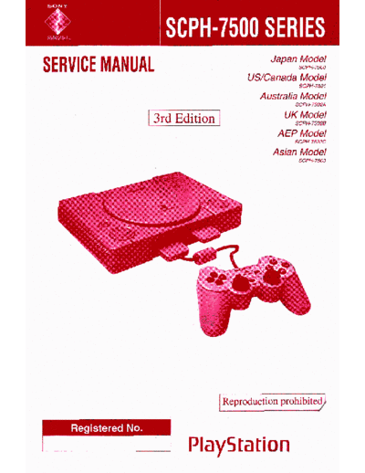 Sony Playstation SCPH-7500 Service Manual  Sony Sony Playstation SCPH-7500 Service Manual.pdf