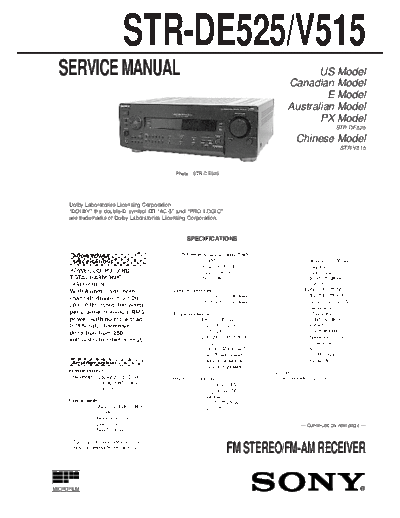 Sony STR-DE525  Sony Sony STR-DE525.pdf