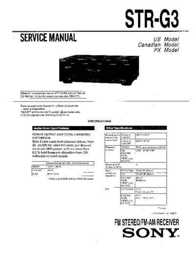 Sony STR-G3  Sony Sony STR-G3.pdf