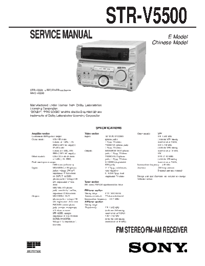 Sony STR-V5500  Sony Sony STR-V5500.pdf