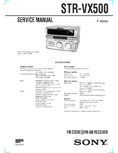 Sony STR-VX500  Sony Sony STR-VX500.pdf