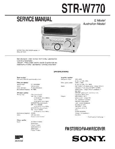 Sony STR-W770  Sony Sony STR-W770.pdf