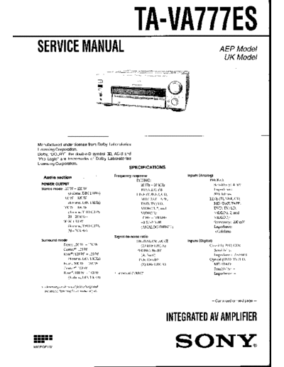 Sony TA-VA777ES  Sony Sony TA-VA777ES.pdf