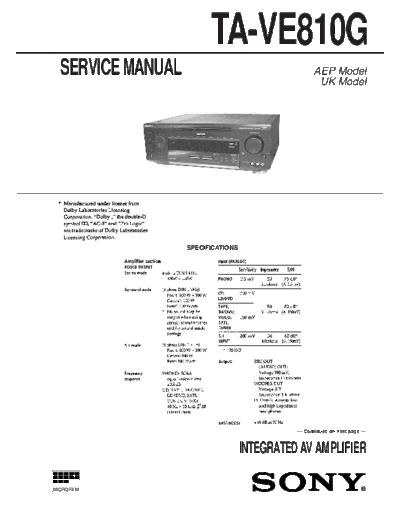 Sony TA-VE810G  Sony Sony TA-VE810G.pdf