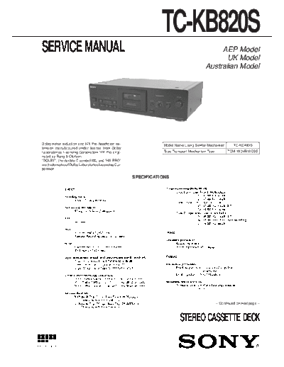 Sony TC-KB820S  Sony Sony TC-KB820S.pdf