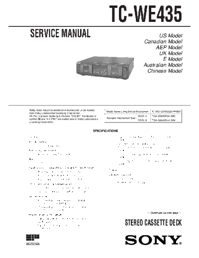 Sony TC-WE435  Sony Sony TC-WE435.pdf