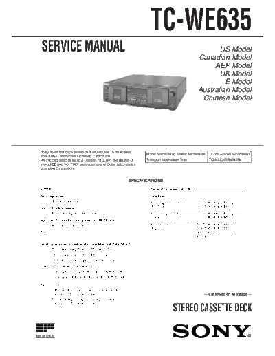 Sony TC-WE635  Sony Sony TC-WE635.pdf