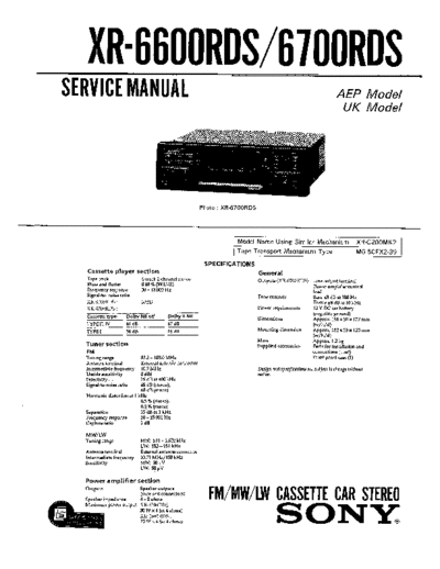 Sony XR-6600RDS 6700RDS  Sony Sony XR-6600RDS_6700RDS.pdf
