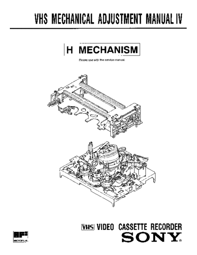 Sony service manual H mechanism  Sony Sony_service_manual_H_mechanism.pdf
