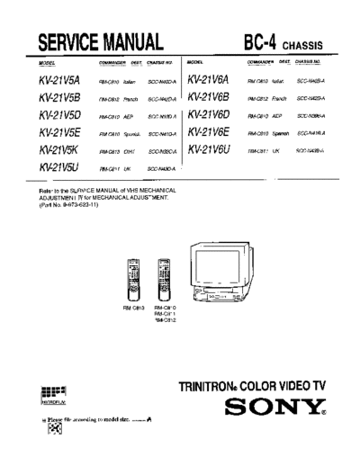 Sony chassis BC-4-1  Sony sony chassis BC-4-1.pdf