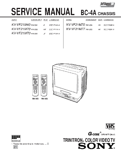 Sony chassis BC-4A  Sony sony chassis BC-4A.pdf