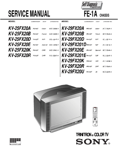 Sony chassis FE-1A  Sony sony chassis FE-1A.pdf