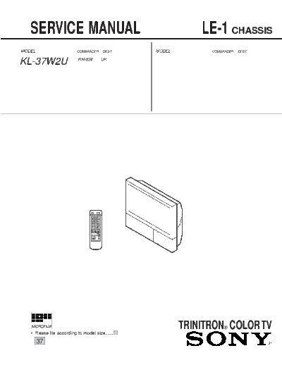 Sony chassis LE-1-1  Sony sony chassis LE-1-1.pdf