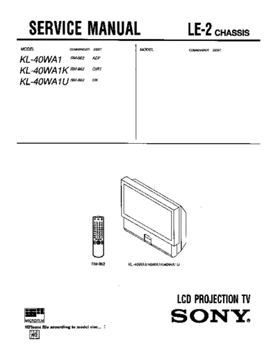 Sony chassis LE-2  Sony sony chassis LE-2.pdf