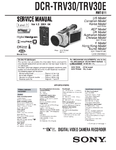 Sony CAMARA    DCR - TRV 30 E     LEVEL 2  Sony Camera CAMARA SONY  DCR - TRV 30 E     LEVEL 2   .PDF