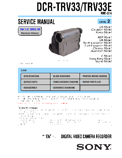 Sony CAMARA    DCR - TRV 33    level 2    VER 1.2    ---  Sony Camera CAMARA SONY  DCR - TRV 33    level 2    VER 1.2    ---.pdf