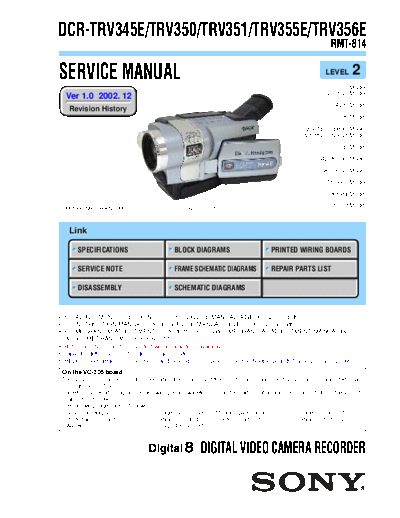 Sony CAMARA    DCR - TRV 345---350---351---355---356 E     LEVEL  2  Sony Camera CAMARA SONY  DCR - TRV 345---350---351---355---356 E     LEVEL  2     .pdf