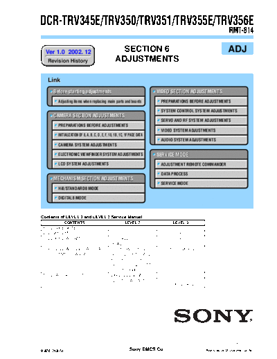 Sony CAMARA    DCR - TRV 345---350---351---355---356 E   AJUSTES  Sony Camera CAMARA SONY  DCR - TRV 345---350---351---355---356 E   AJUSTES  .pdf