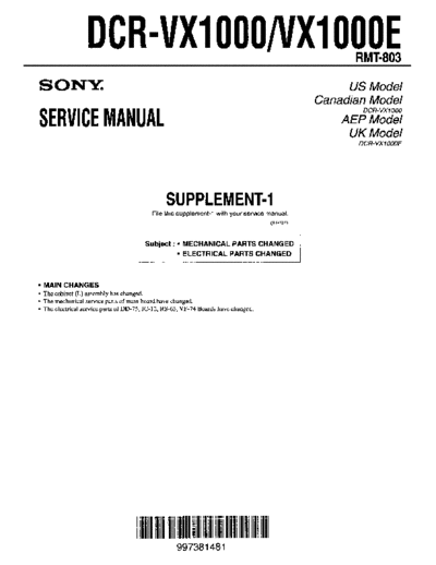 Sony CAMARA    DCR - VX 1000  ( FICHA )  Sony Camera CAMARA SONY  DCR - VX 1000  ( FICHA )  .pdf