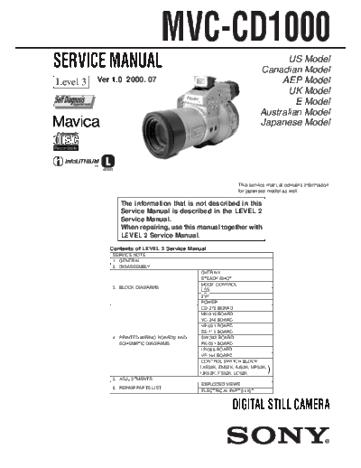 Sony CAMARA    MVC - CD 1000   Level  3  Sony Camera CAMARA SONY  MVC - CD 1000   Level  3      .pdf