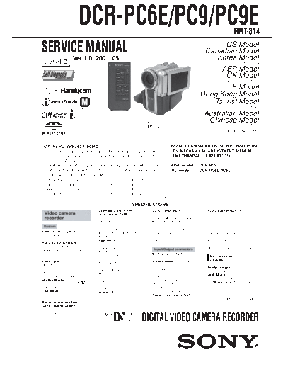 Sony DCR-PC6E DCR-PC9E level2  Sony Camera SONY DCR-PC6E_DCR-PC9E level2.pdf