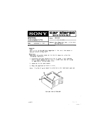 Sony CAR0081  Sony Car Stereo Service Bulletin CAR0081.PDF