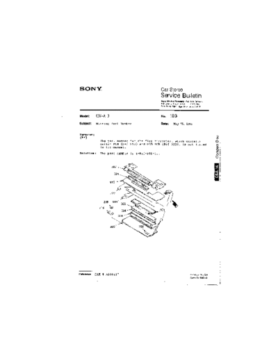 Sony CAR0103  Sony Car Stereo Service Bulletin CAR0103.PDF
