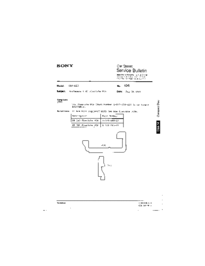 Sony CAR0106  Sony Car Stereo Service Bulletin CAR0106.PDF