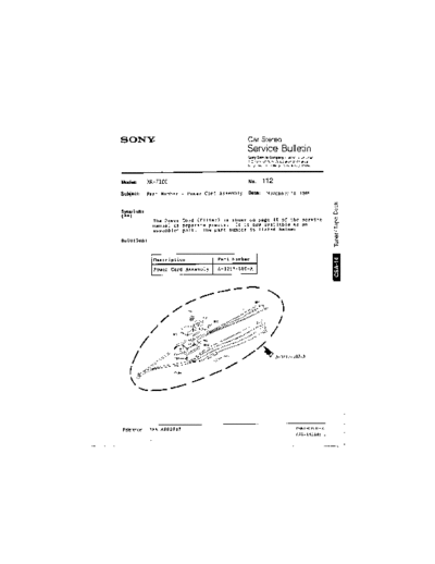 Sony CAR0112  Sony Car Stereo Service Bulletin CAR0112.PDF