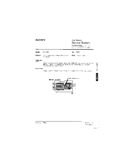 Sony CAR0130  Sony Car Stereo Service Bulletin CAR0130.PDF