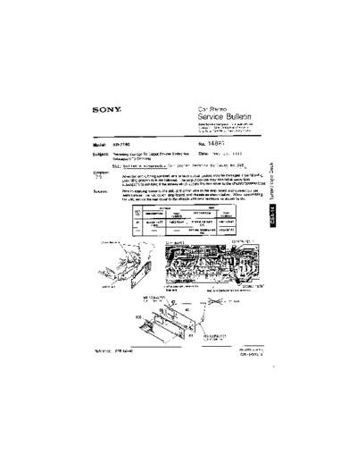 Sony CAR0148  Sony Car Stereo Service Bulletin CAR0148.PDF