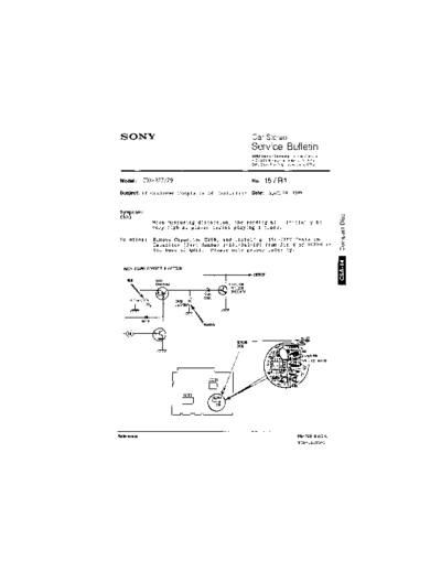 Sony CAR0157  Sony Car Stereo Service Bulletin CAR0157.PDF