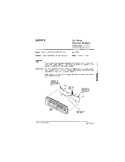 Sony CAR0174  Sony Car Stereo Service Bulletin CAR0174.PDF