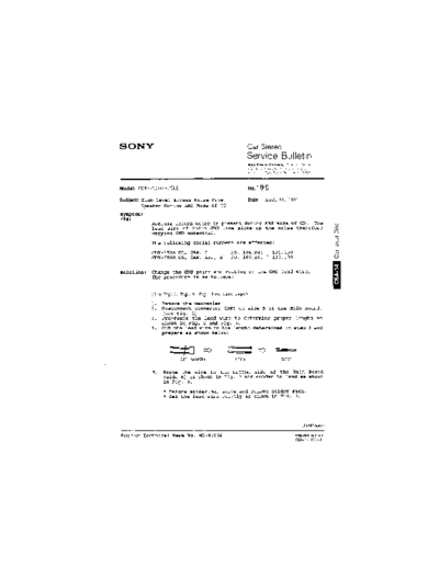 Sony CAR0195  Sony Car Stereo Service Bulletin CAR0195.PDF