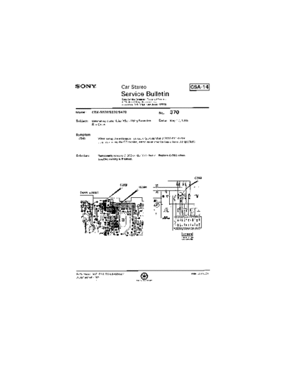 Sony CAR0370  Sony Car Stereo Service Bulletin CAR0370.PDF