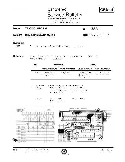 Sony CAR0383  Sony Car Stereo Service Bulletin CAR0383.PDF