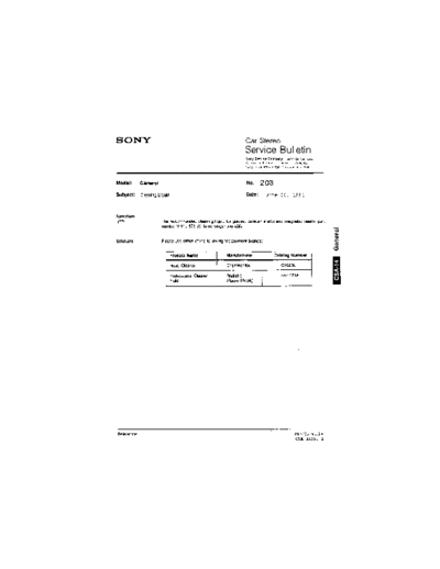 Sony Car0203  Sony Car Stereo Service Bulletin Car0203.pdf