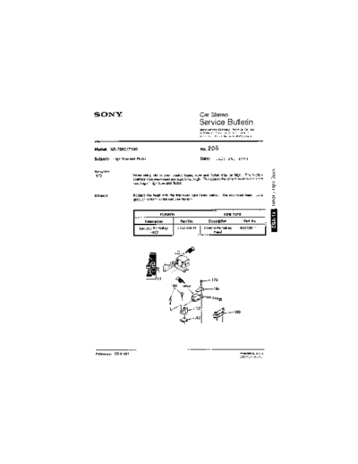 Sony Car0205  Sony Car Stereo Service Bulletin Car0205.pdf