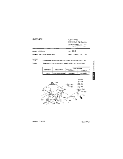 Sony Car0223  Sony Car Stereo Service Bulletin Car0223.pdf