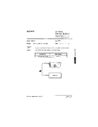 Sony Car0226  Sony Car Stereo Service Bulletin Car0226.pdf