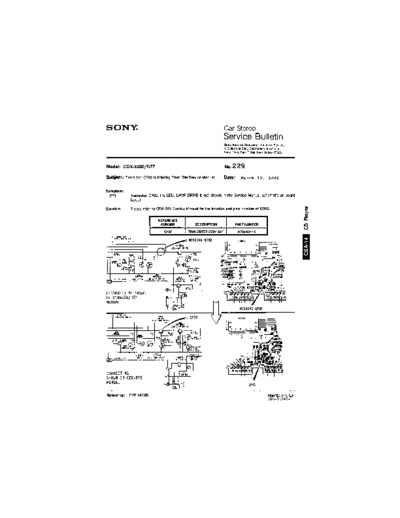 Sony Car0229  Sony Car Stereo Service Bulletin Car0229.pdf